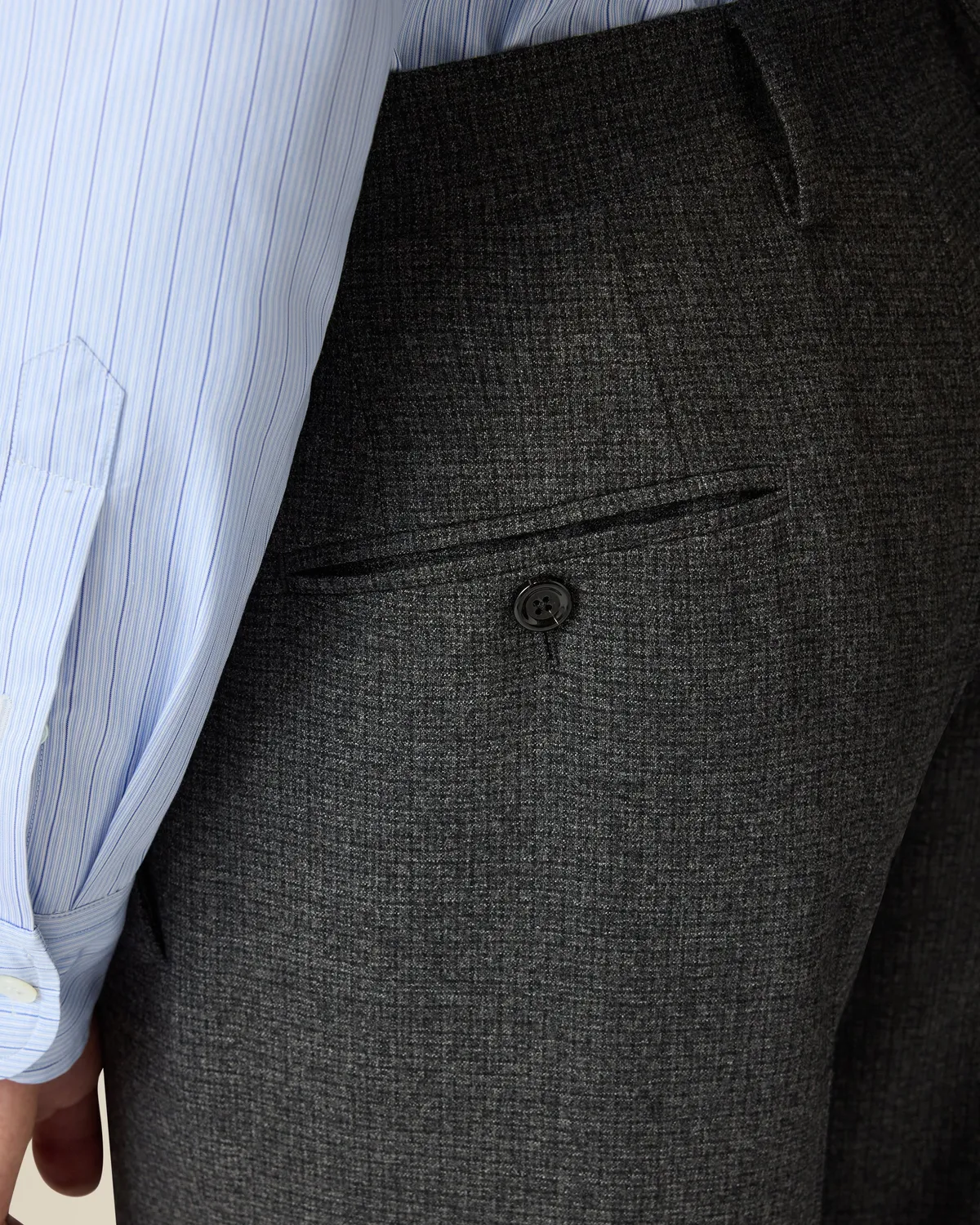 Lardini Pantalone senza pieghe lana grigio Saxony