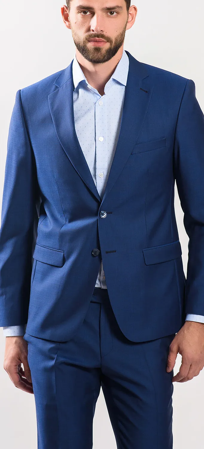 Alain Delon Abito Slim Fit Blu Lana Zignone