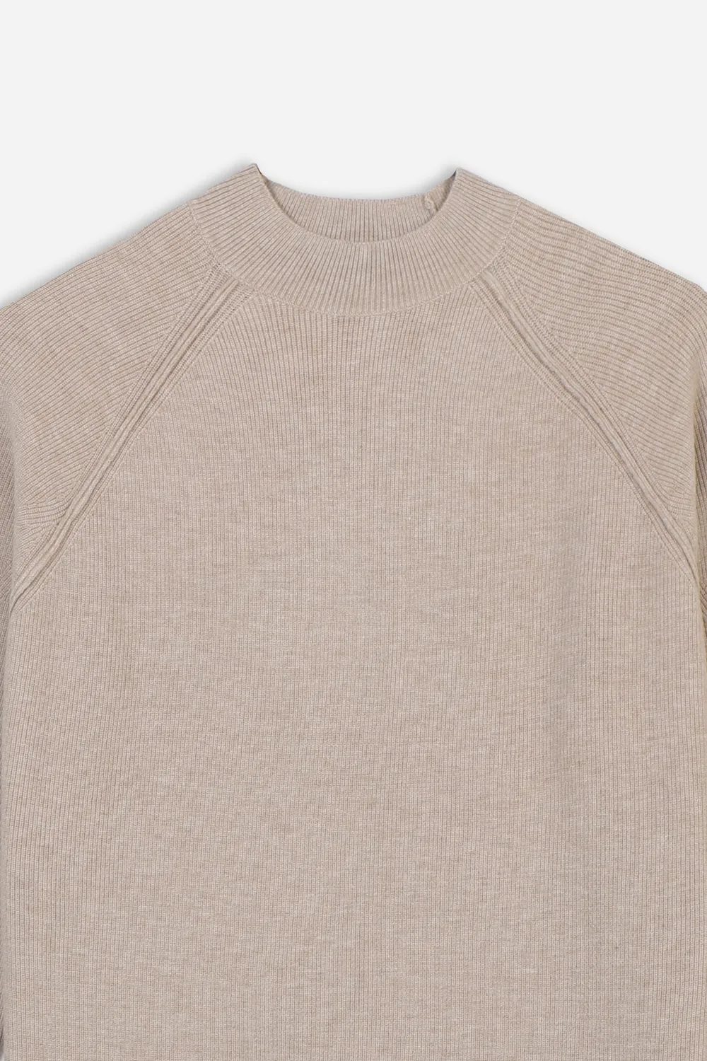 Sonny Bono Maglia Mezzo Collo Costine Beige