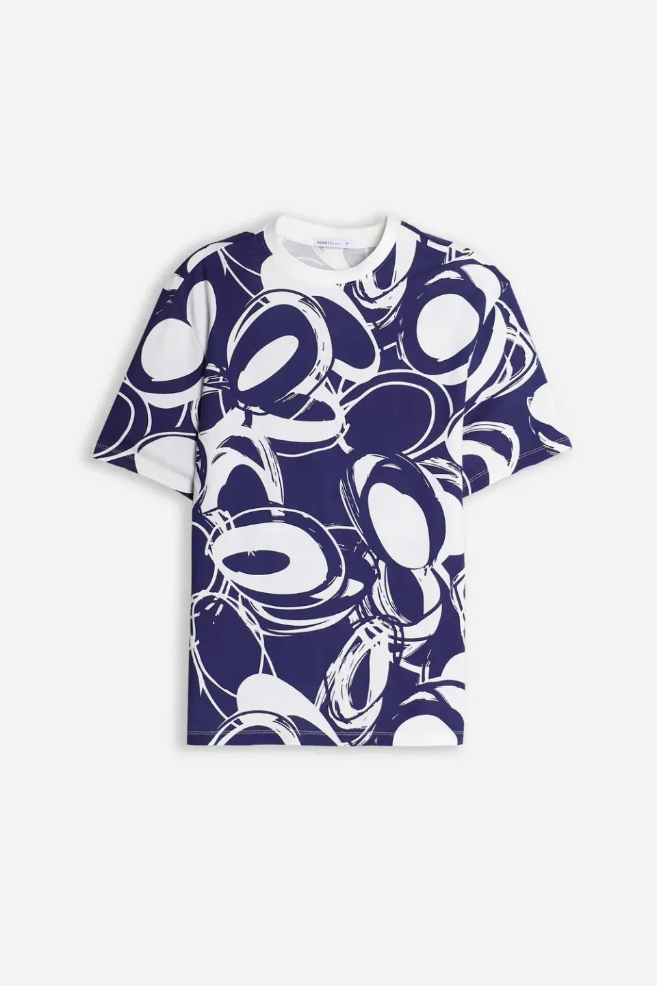 Sonny Bono T-Shirt Girocollo Fantasia Bluette