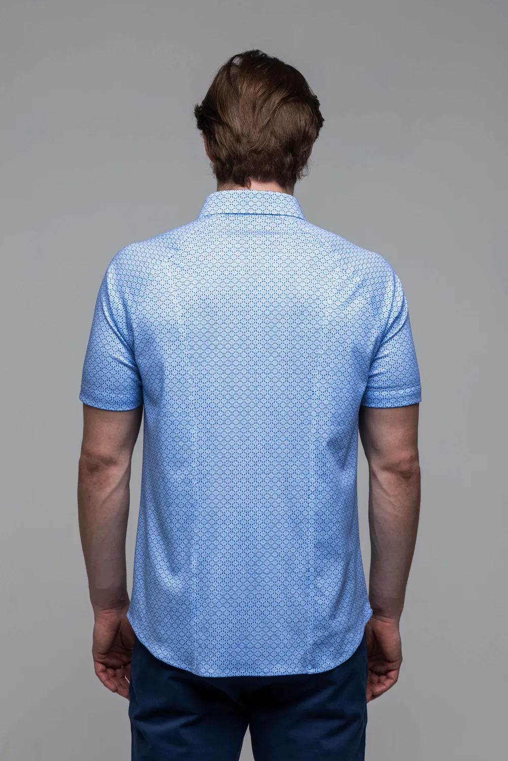 Alain Delon Camicia extra slim fantasia manica corta cotone
