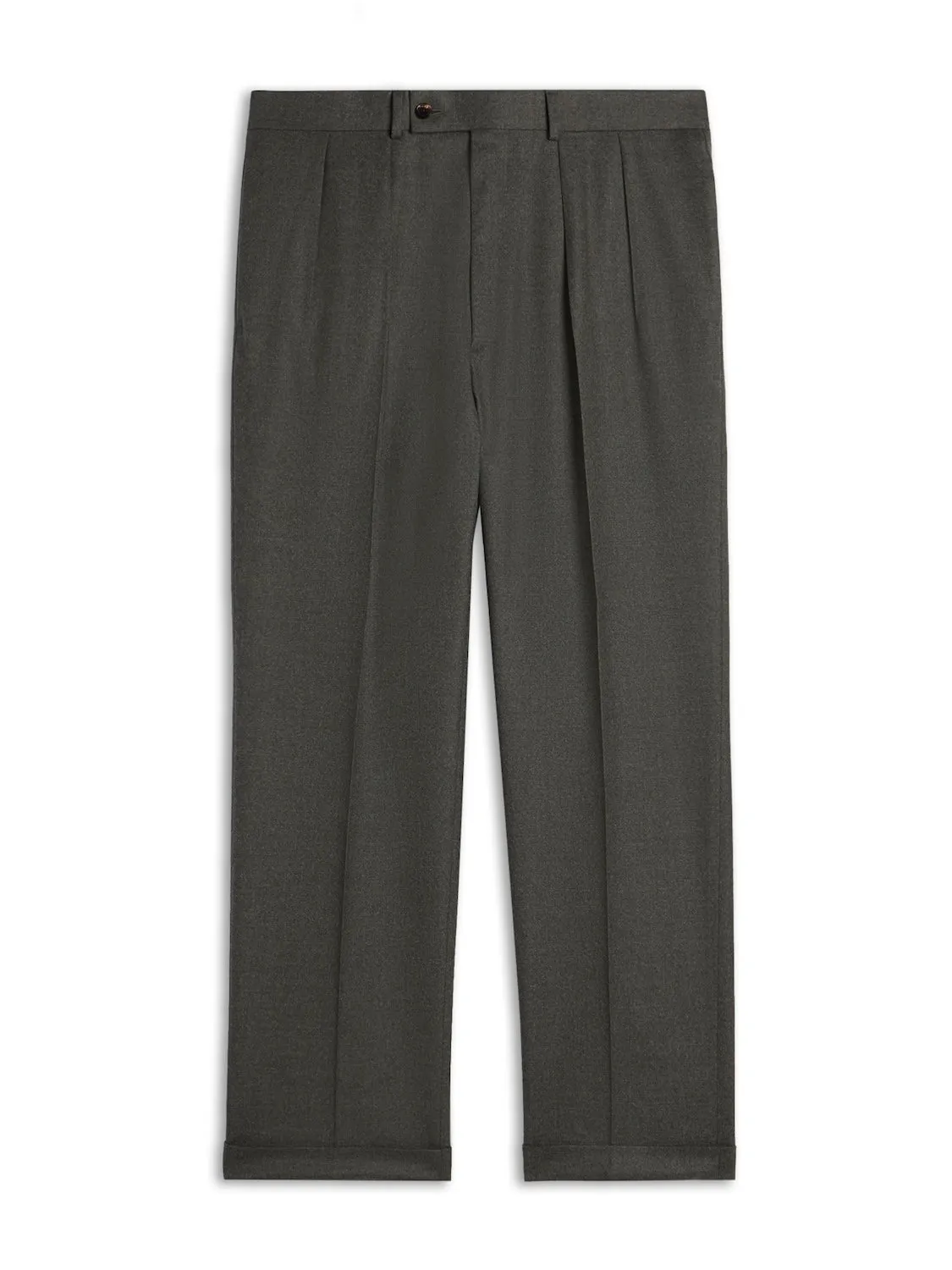 Caruso Norma Pantalone Flanella Lana Verde 48