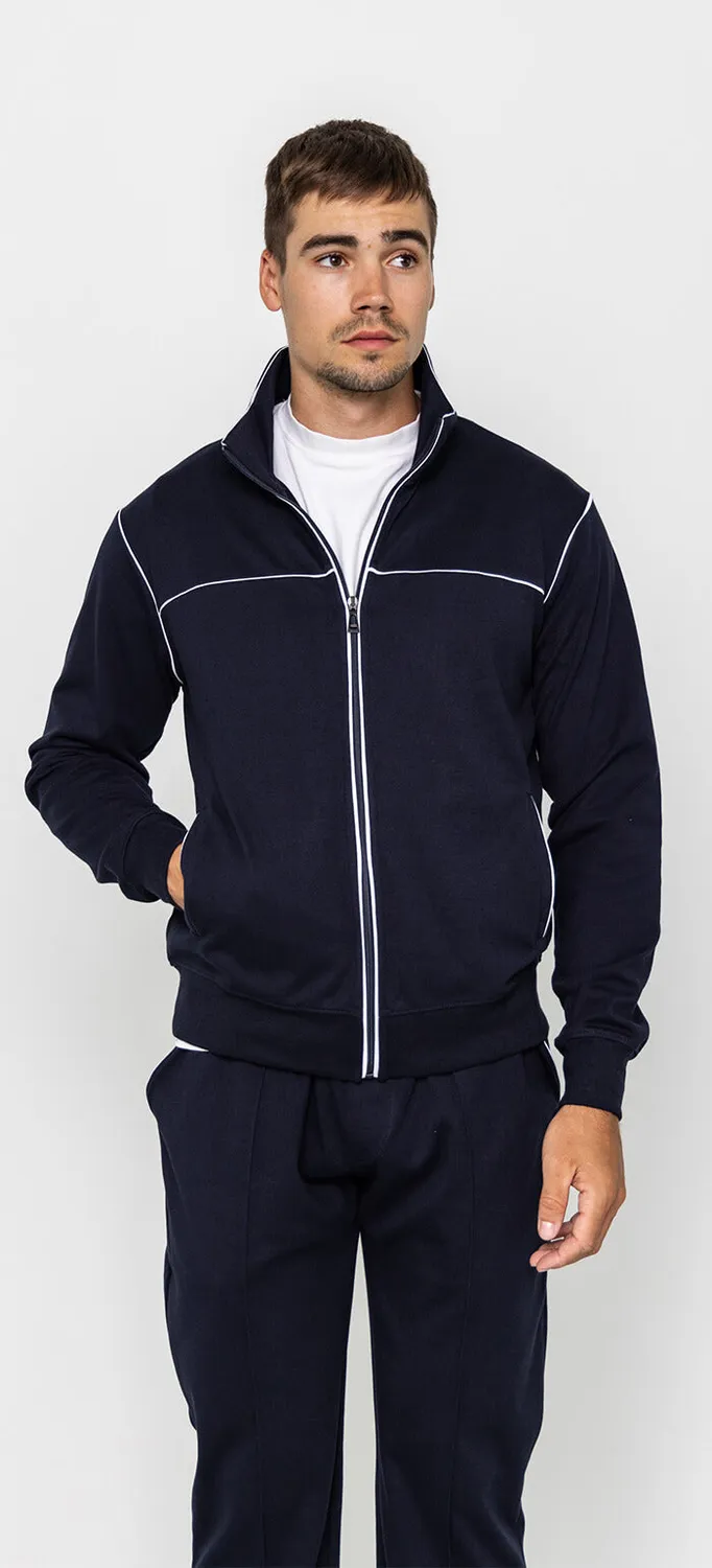 Alain Delon Felpa Blu Navy Slim Fit M morbida