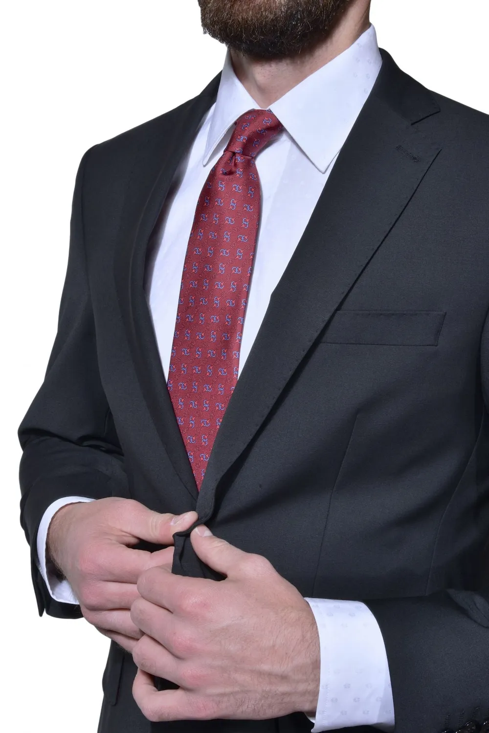 Alain Delon Abito Nero Business Slim Fit Uomo