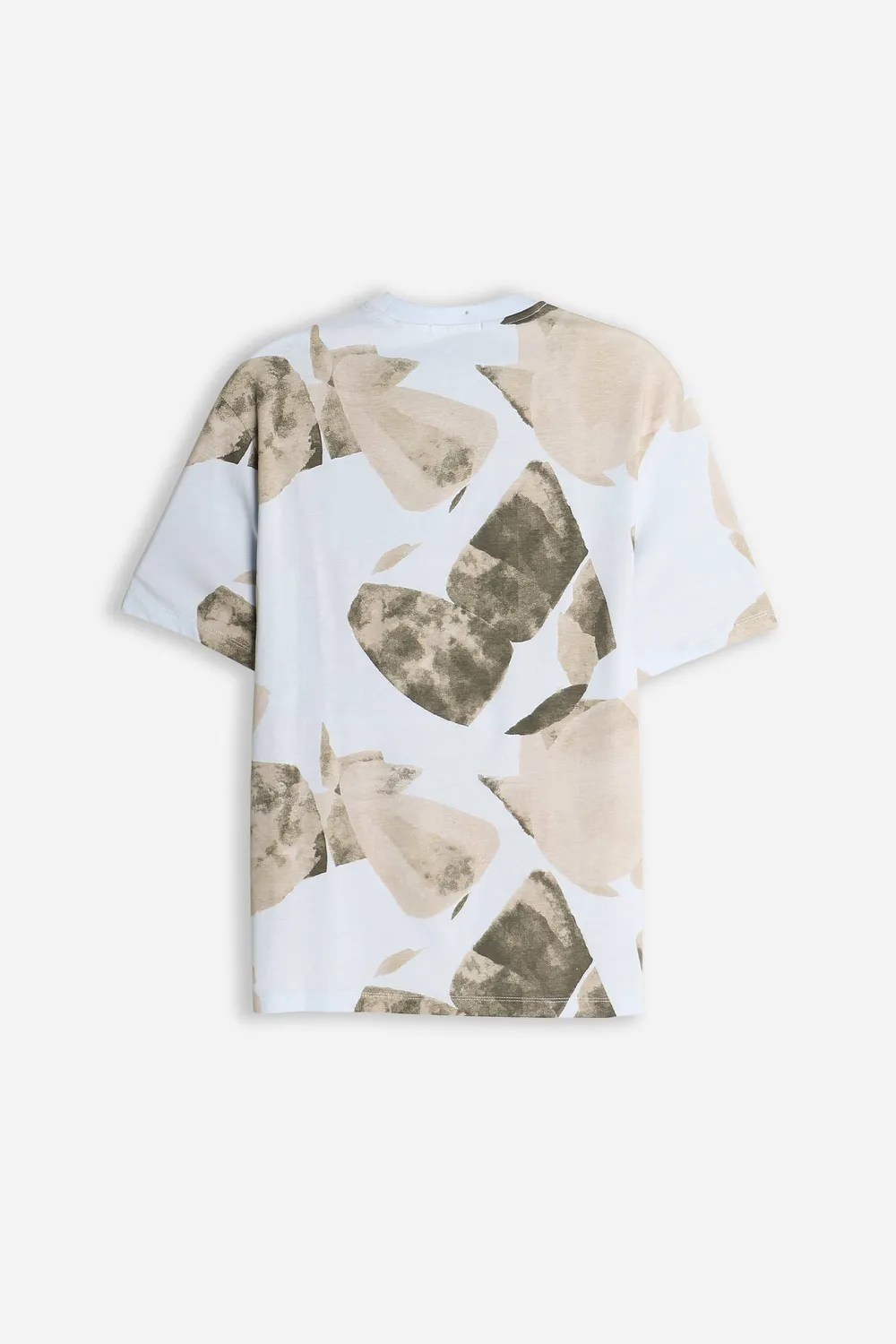 Sonny Bono Fantasia t-shirt girocollo celeste in cotone