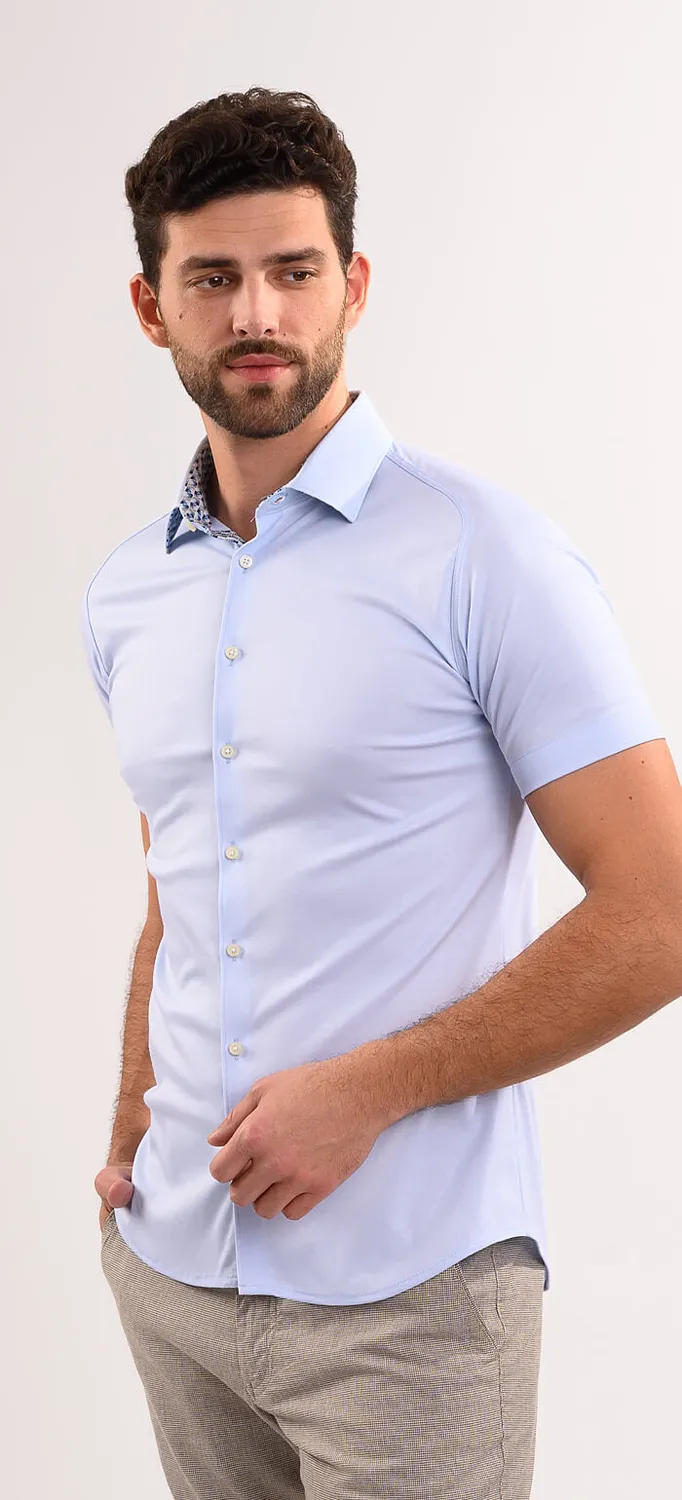 Alain Delon stretch Extra Slim camicia manica corta S