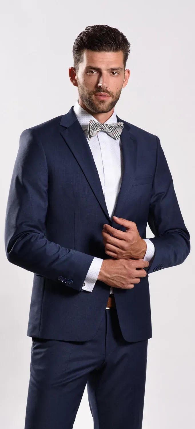 Alain Delon abito blu navy fantasia slim fit 2 pezzi