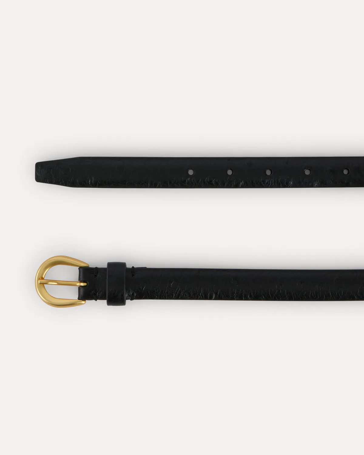 Lardini cintura pelle struzzo nera 20 mm