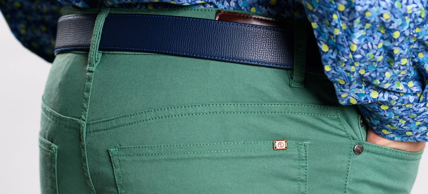 Alain Delon pantaloni verdi cotone 34/34