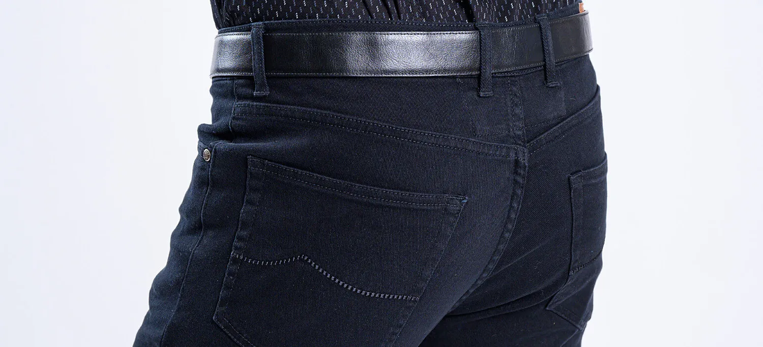 Alain Delon Jeans Slim Fit Neri Elasticizzati