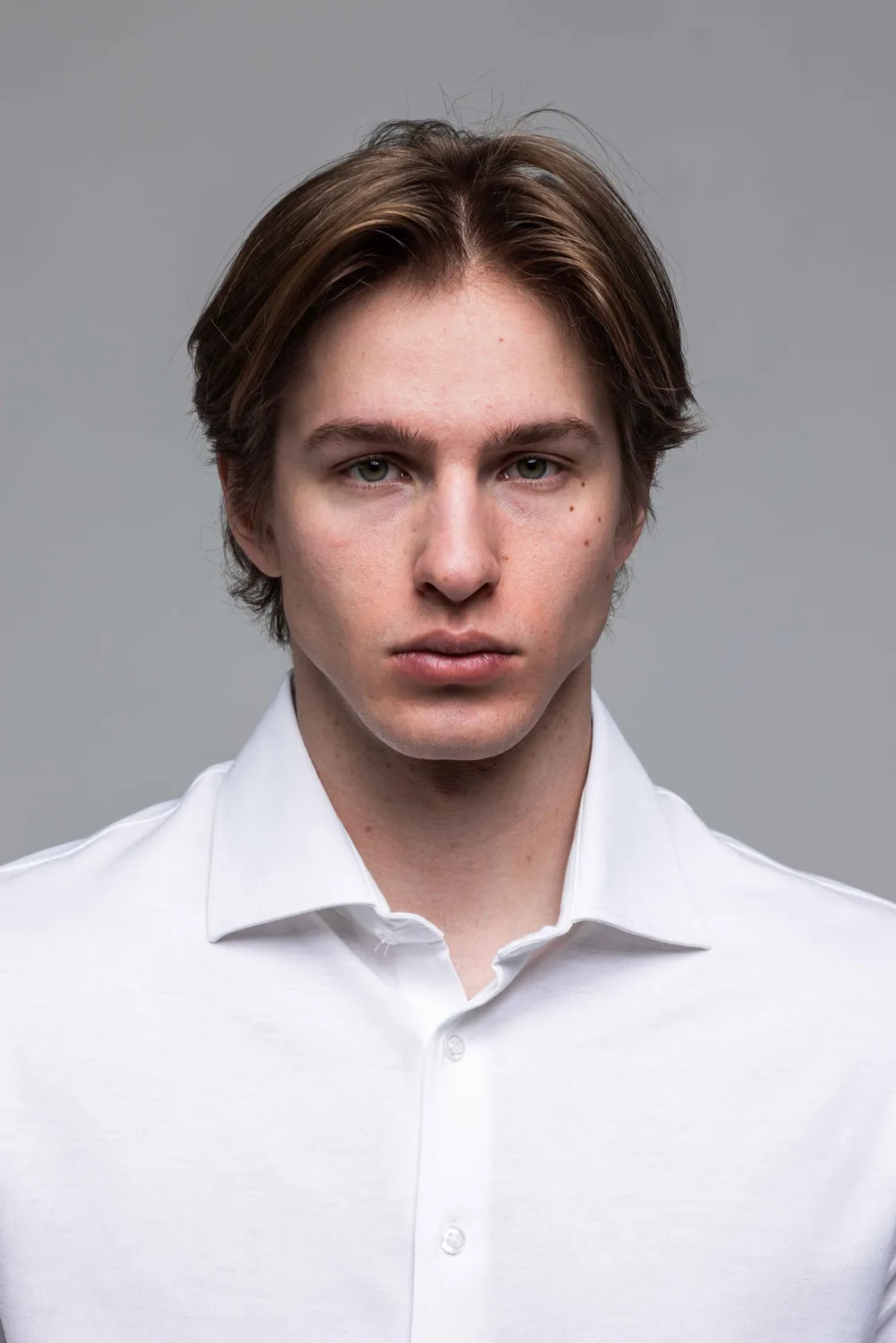Alain Delon camicia extra slim manica corta bianca cotone