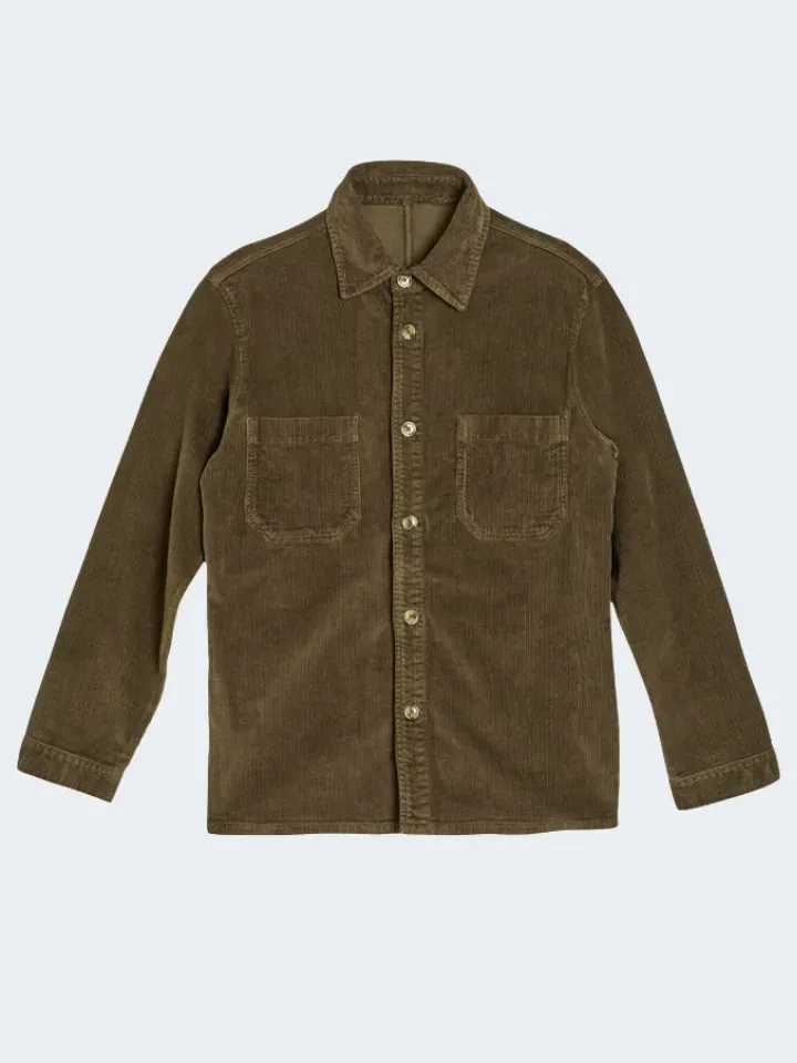 Sand Menswear 0778 Anders overshirt velluto marrone