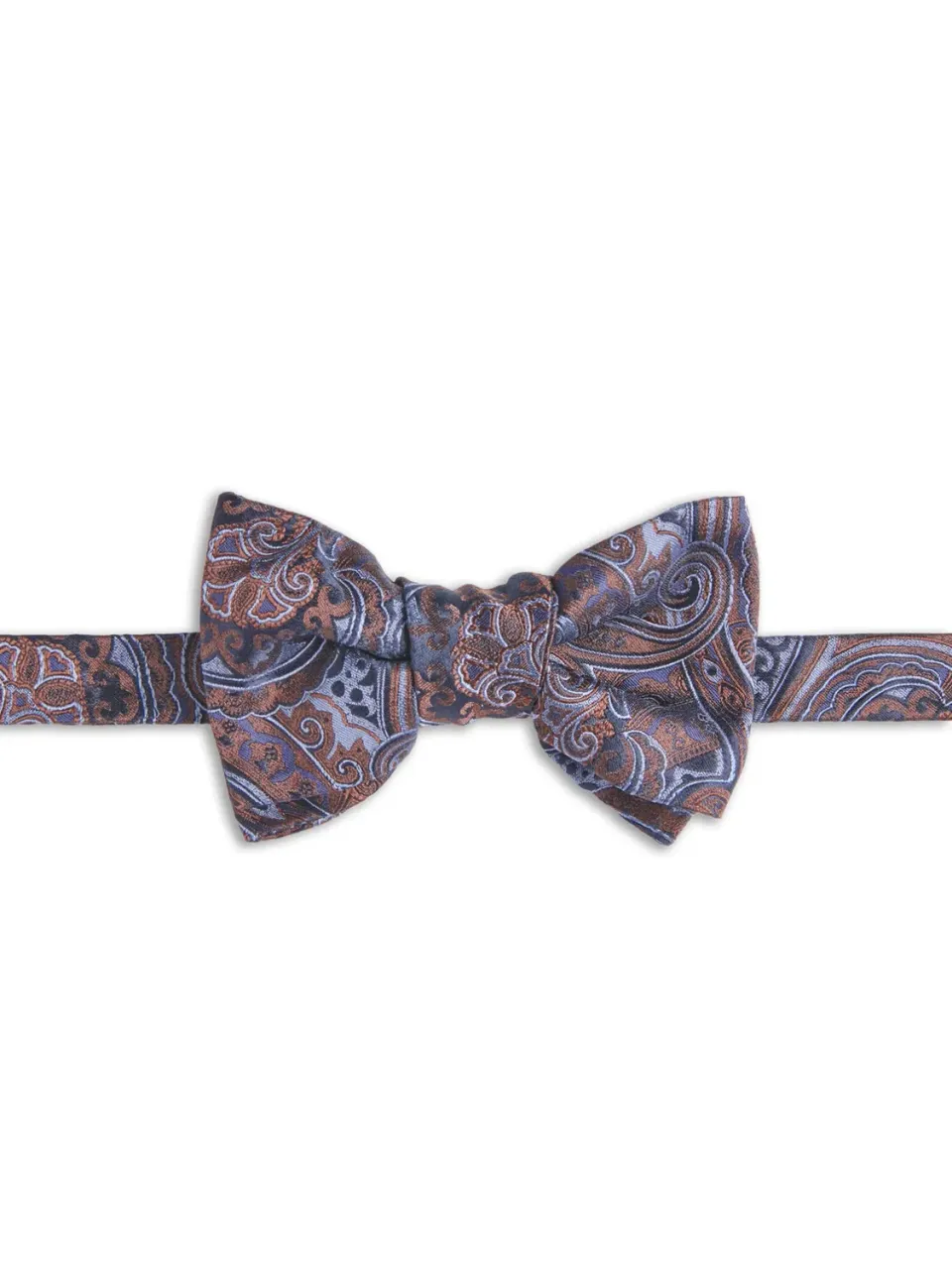 Caruso Manon papillon da annodare seta paisley blu notte