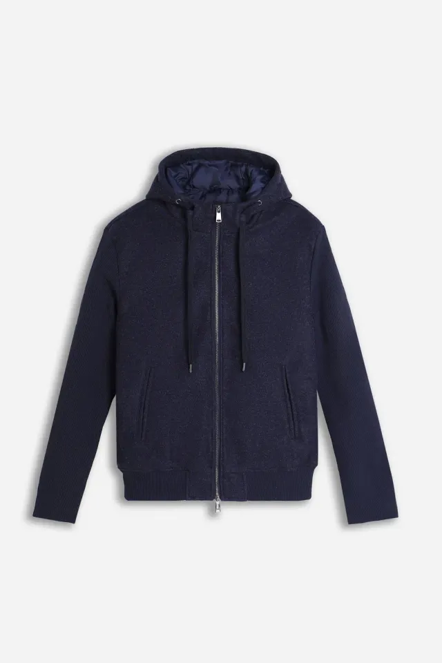 Sonny Bono WA 05135GB giubbotto panno blu full zip cappuccio