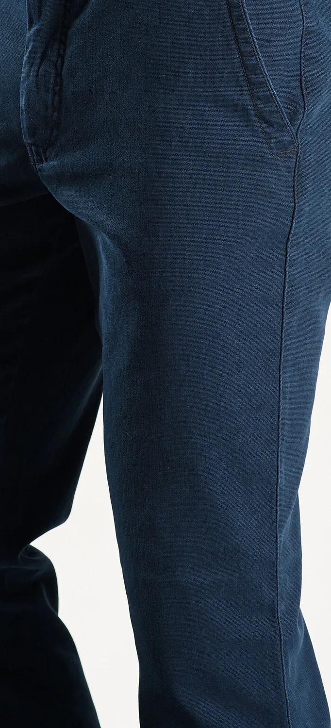 Alain Delon Pantaloni Blu Cotone Uomo Slim 35/34