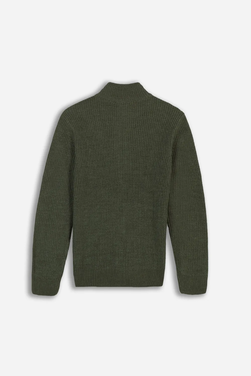 Sonny Bono Full Zip Collo in Piedi maglia verde militare