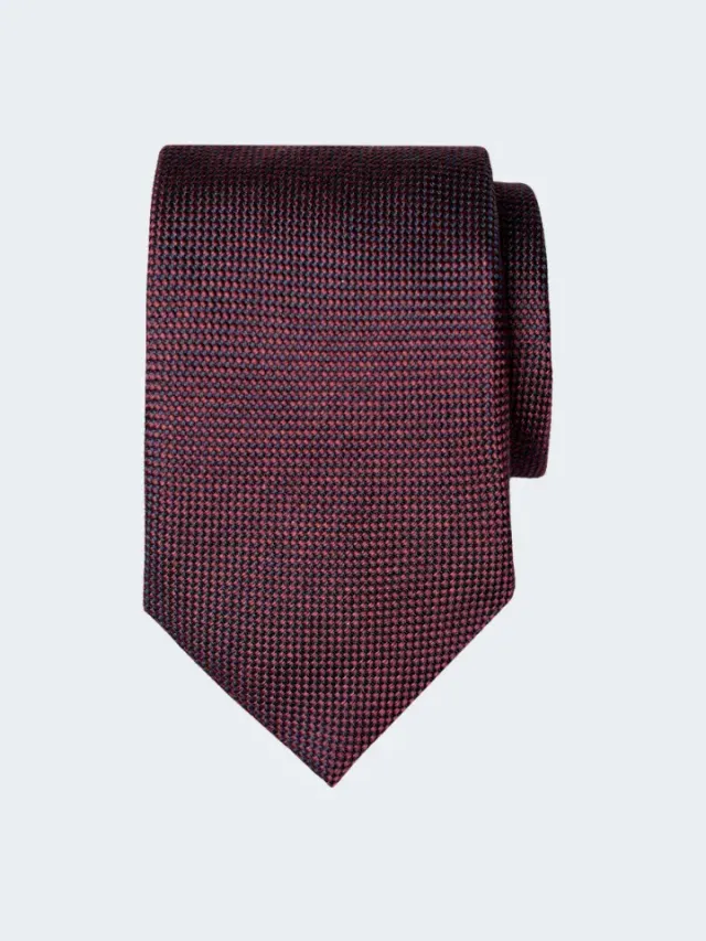 Sand Menswear T491 cravatta seta rosso scuro 8 cm