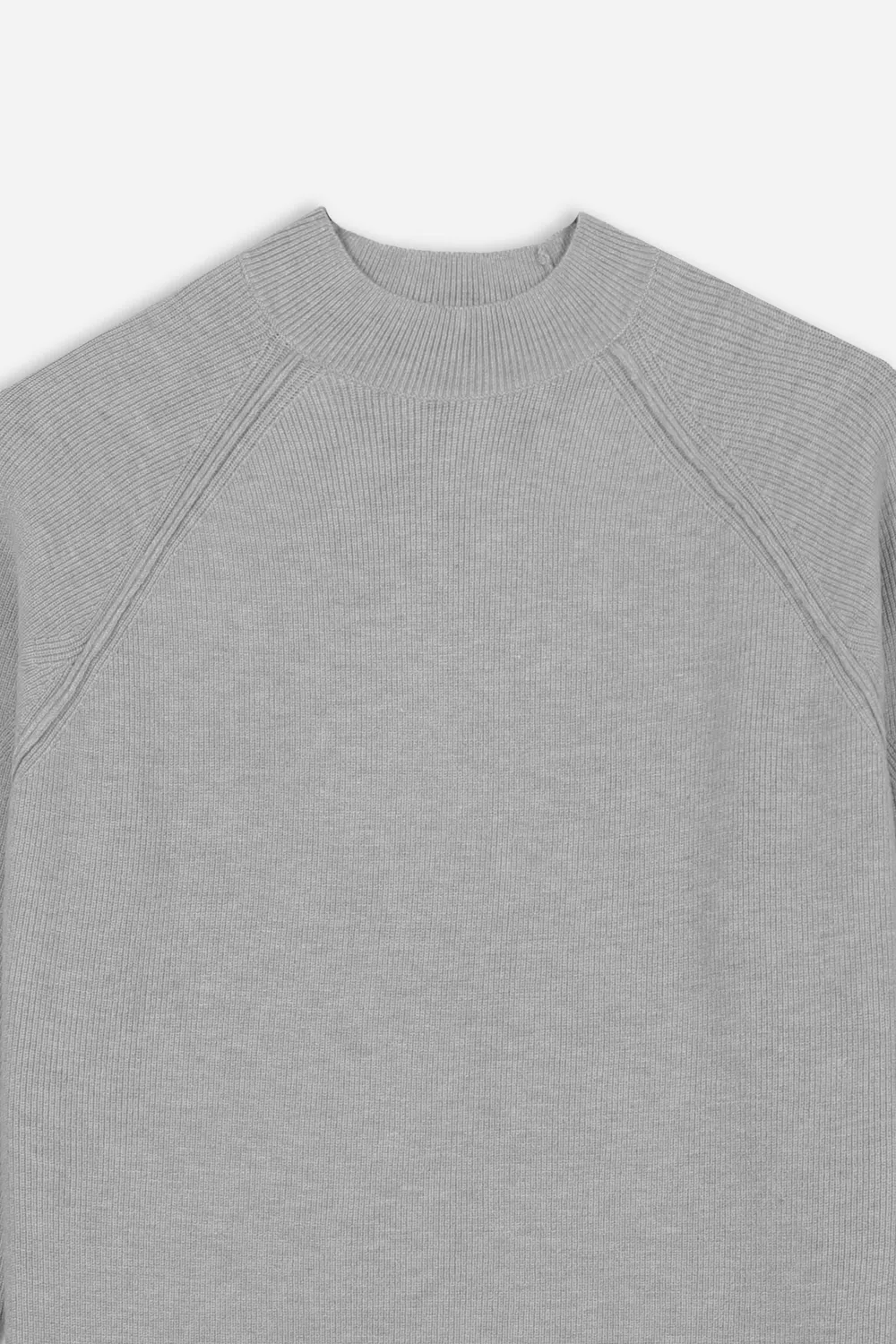 Sonny Bono maglia mezzo collo costine grigio chiaro