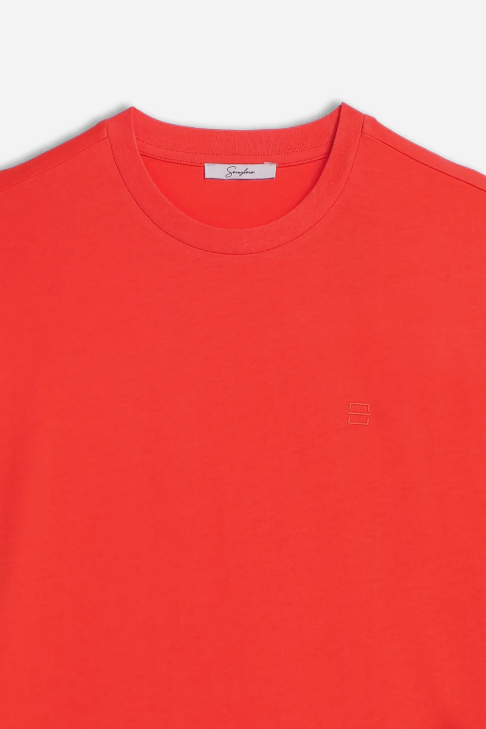 Sonny Bono Logo Stampato t-shirt rosso cotone morbido