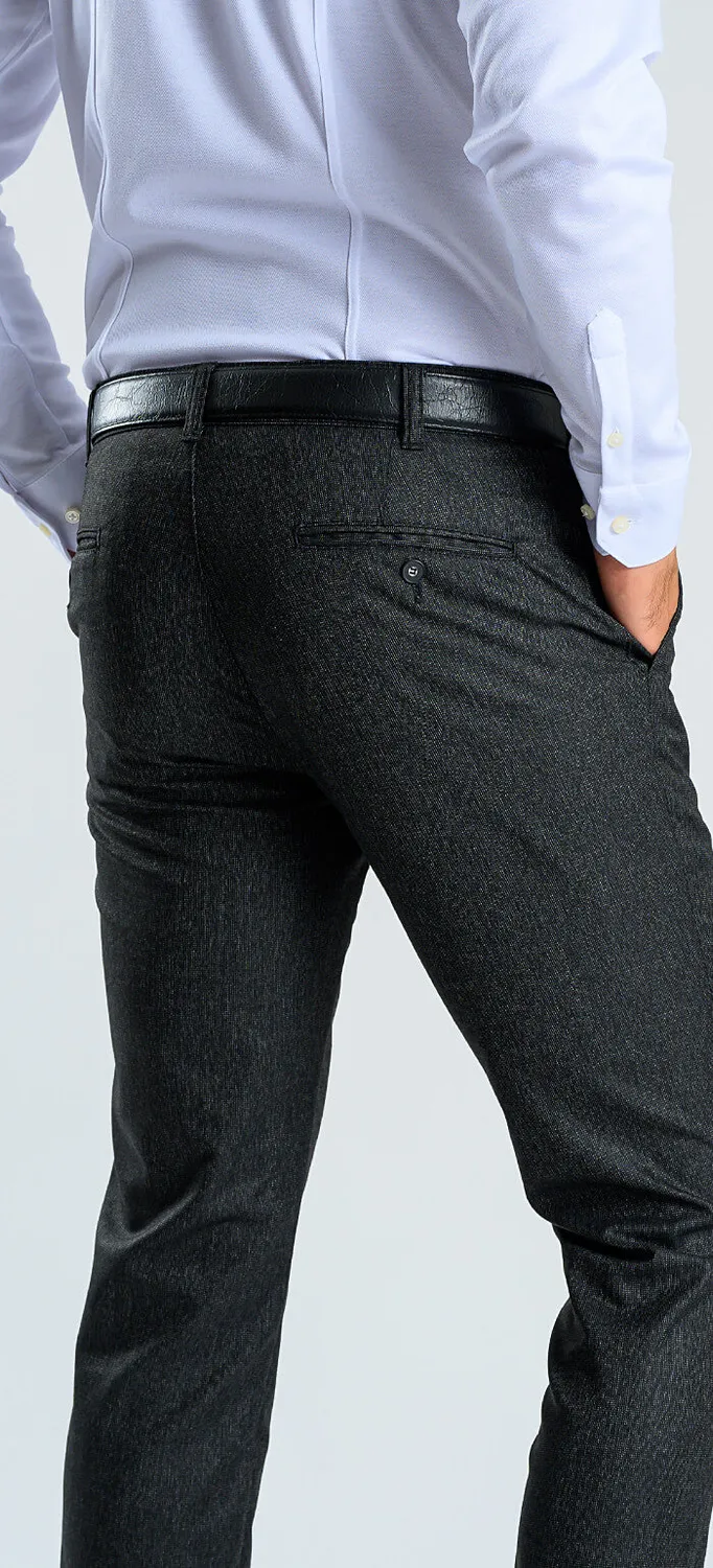 Alain Delon pantalone chino nero grigio slim fit