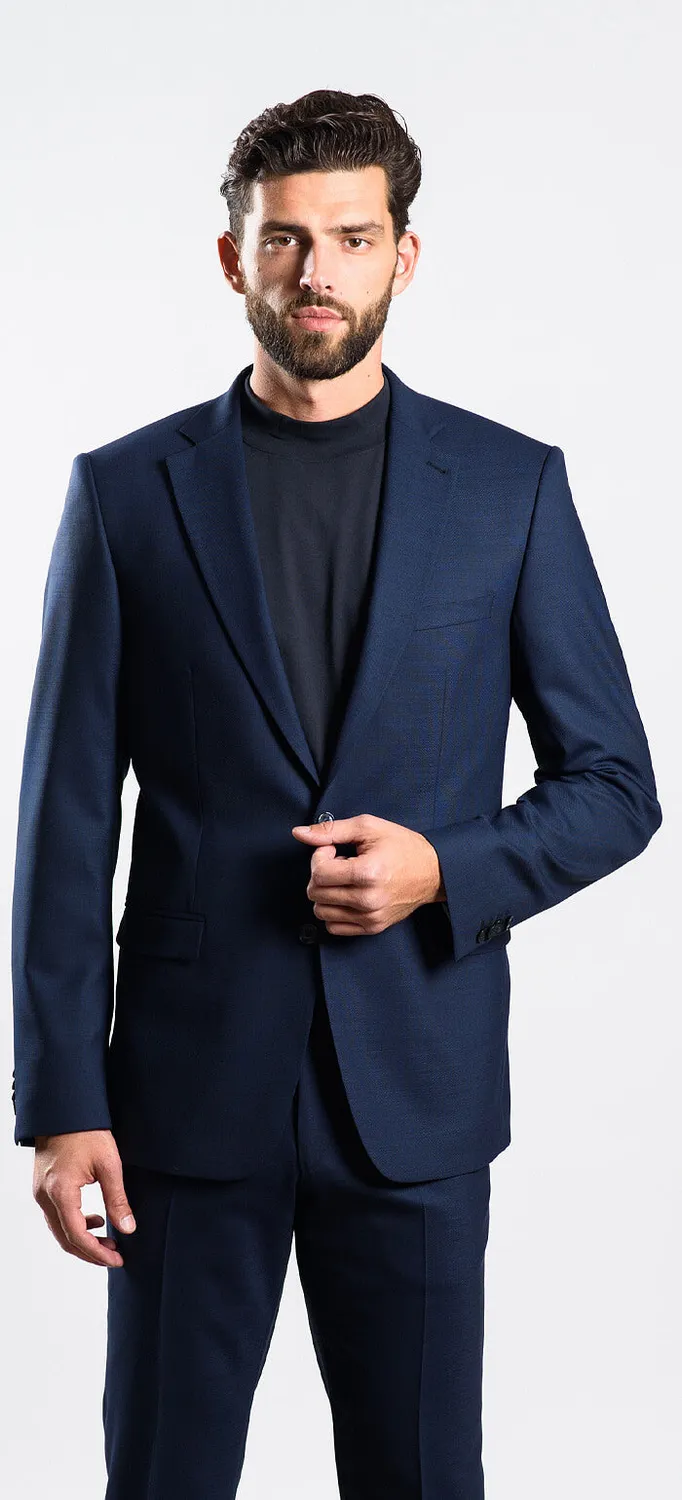 Alain Delon abito blu navy slim fit due bottoni 102