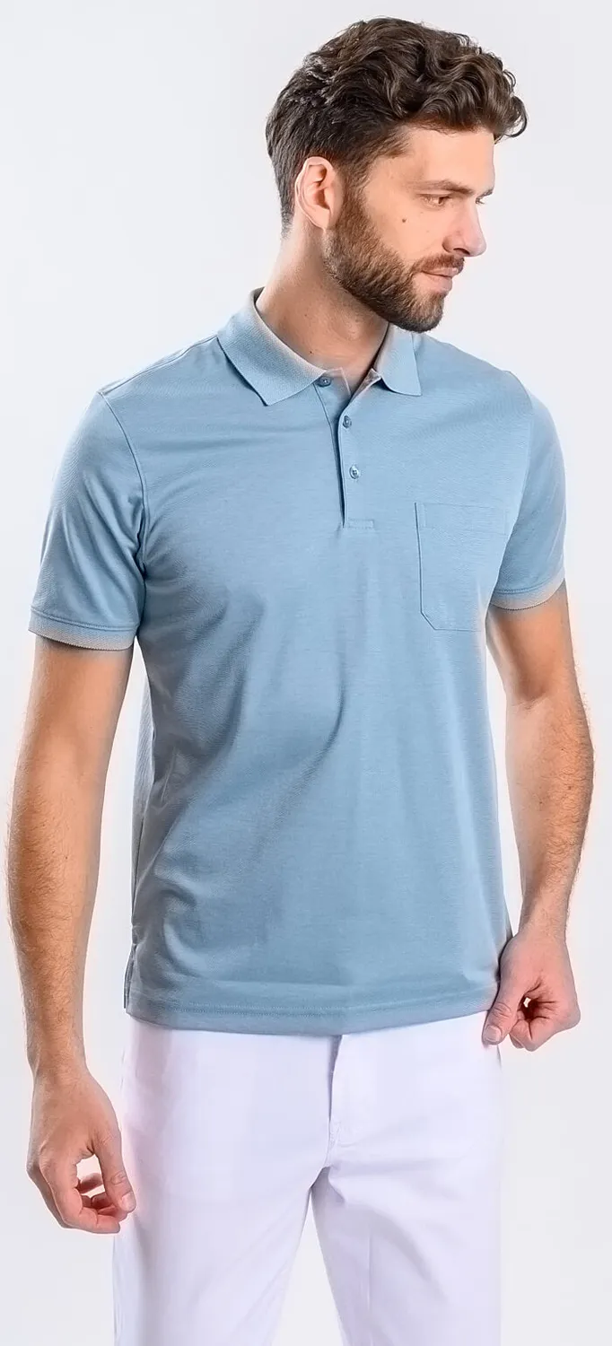 Alain Delon Polo Slim Fit Verde Chiaro Micropima