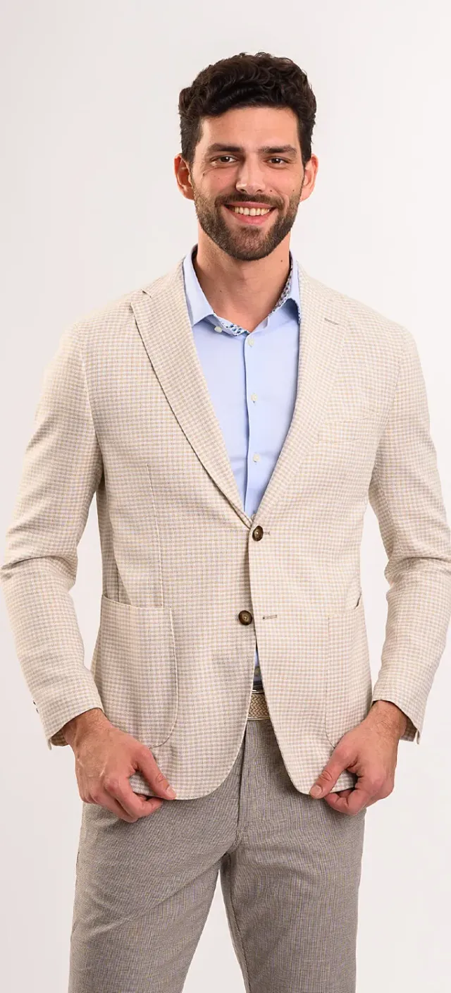 Alain Delon giacca estiva beige sfoderata leggera