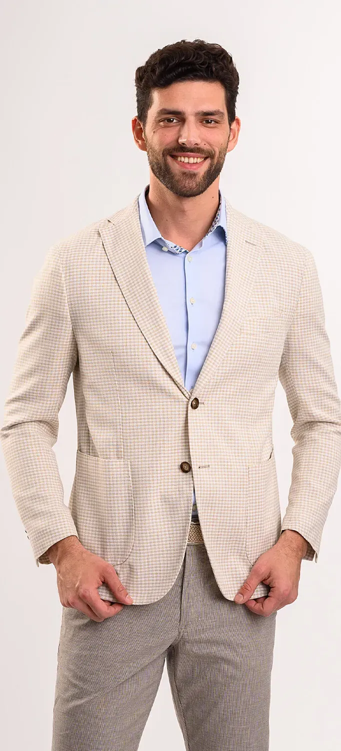 Alain Delon giacca estiva beige sfoderata leggera