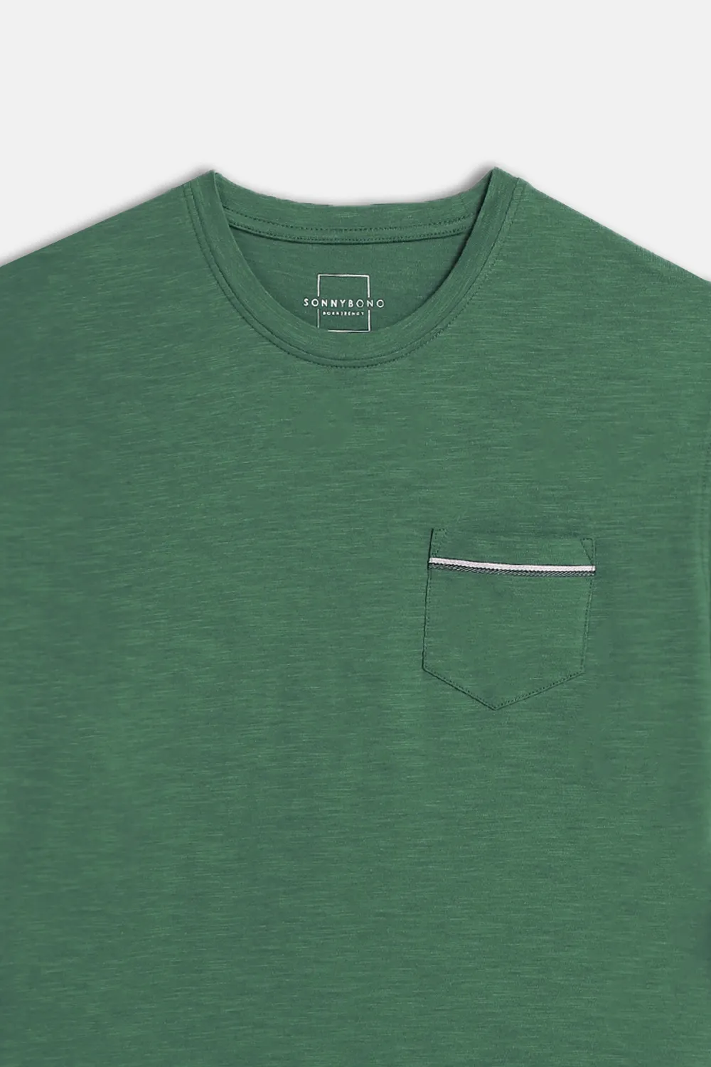 Sonny Bono Slub t-shirt taschino verde 100% cotone