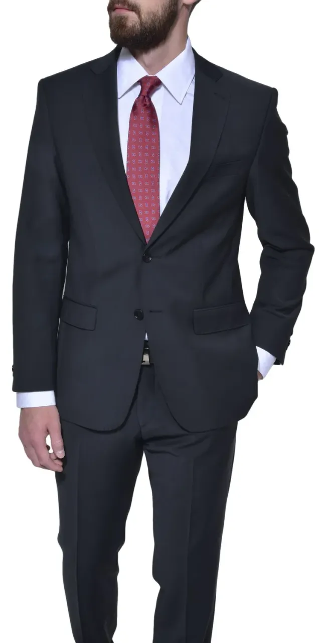 Alain Delon Abito Nero Business Slim Fit Uomo