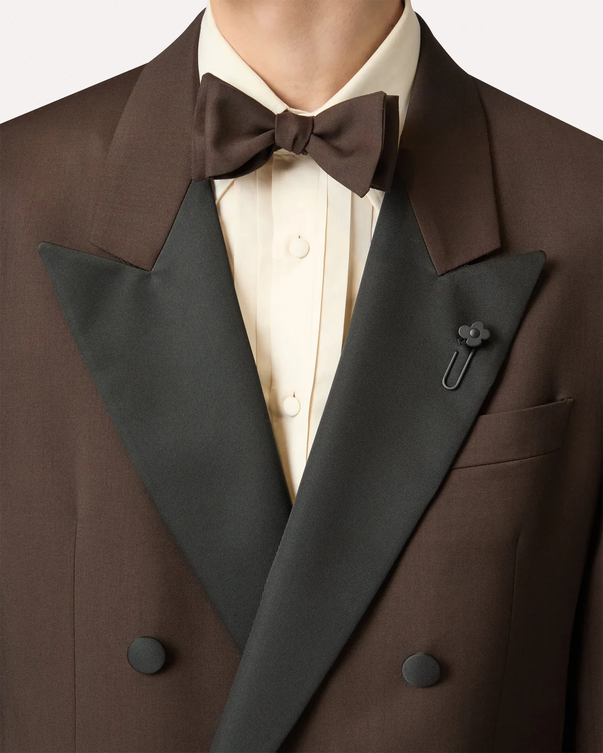 Lardini Soirée Abito Doppiopetto Marrone Smoking