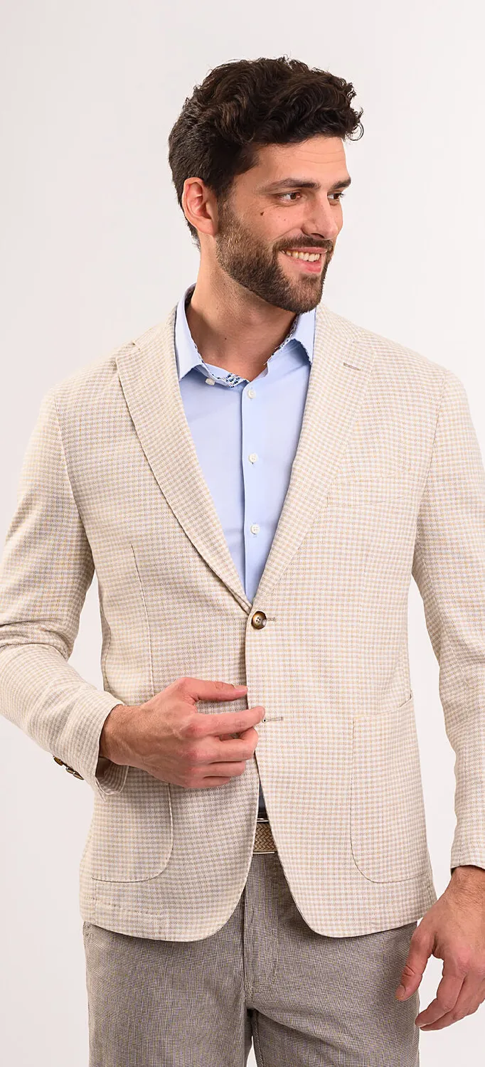 Alain Delon giacca estiva beige sfoderata leggera