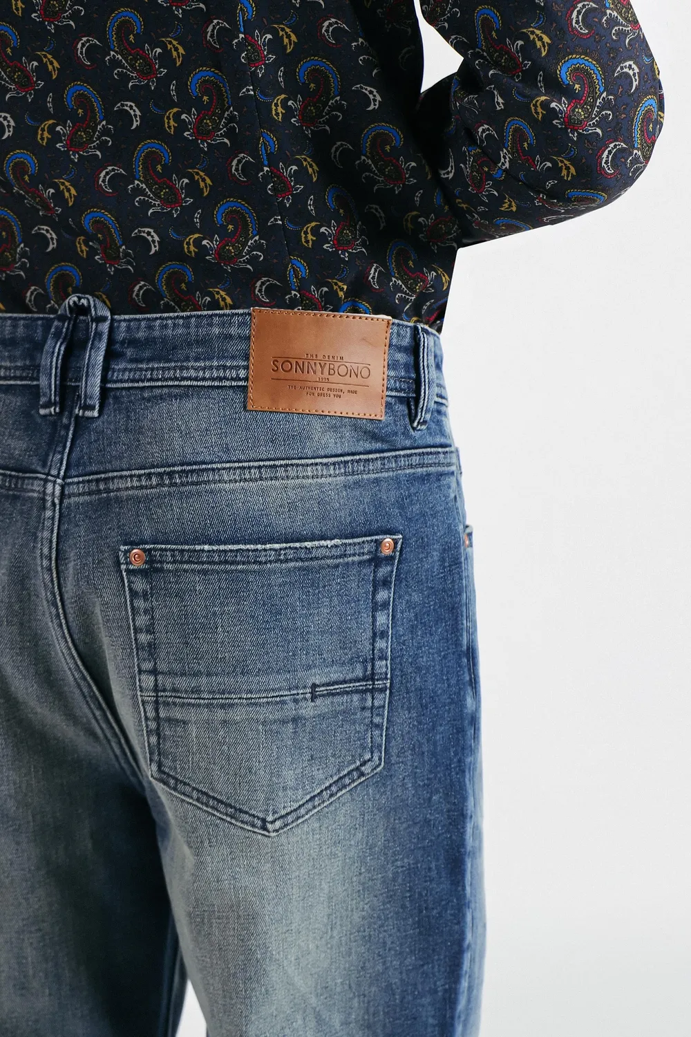 Sonny Bono denim loose fit polvere gamba dritta uomo