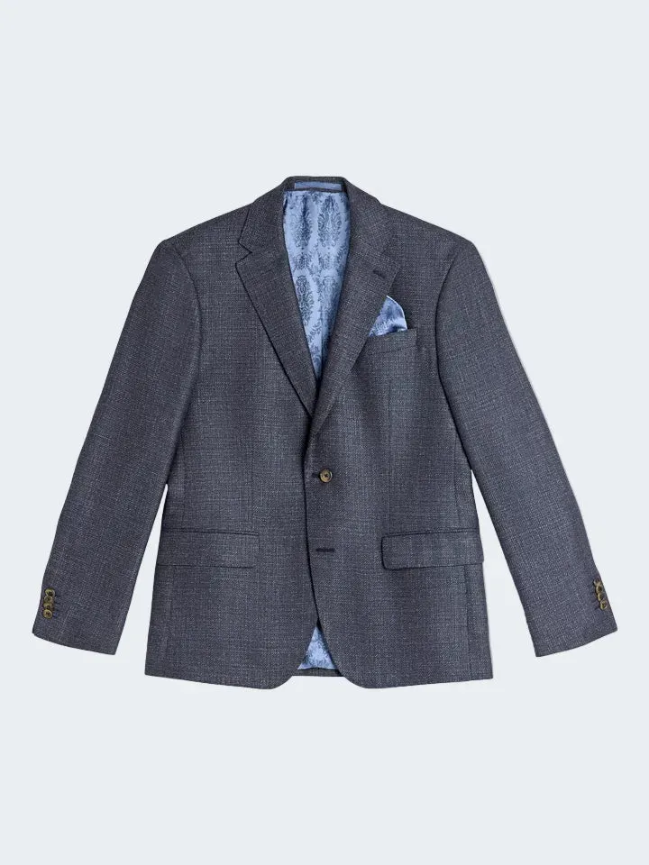 Sand Menswear Star Napoli blazer hopsack blu seta lana