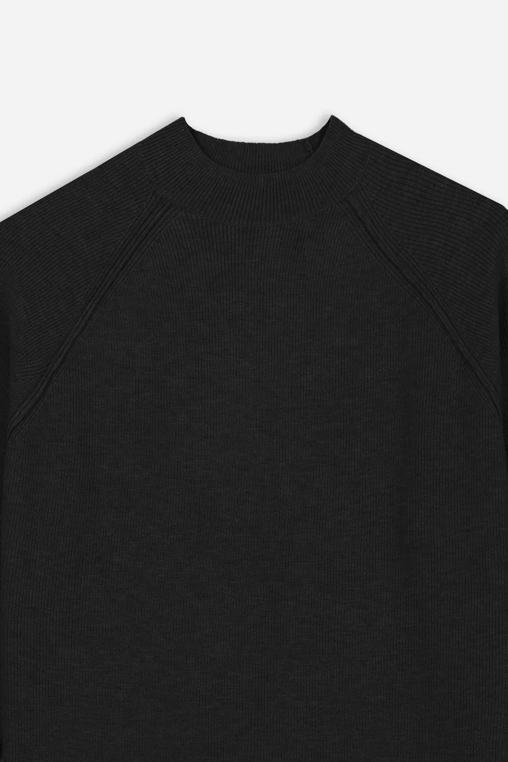 Sonny Bono Maglia Mezzo Collo a Costine Nero Calda