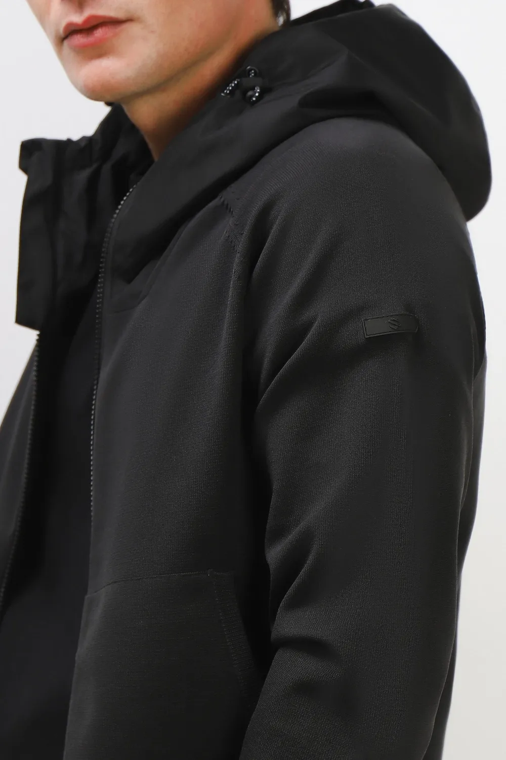 Sonny Bono giubbotto bomber maglia cappuccio nero
