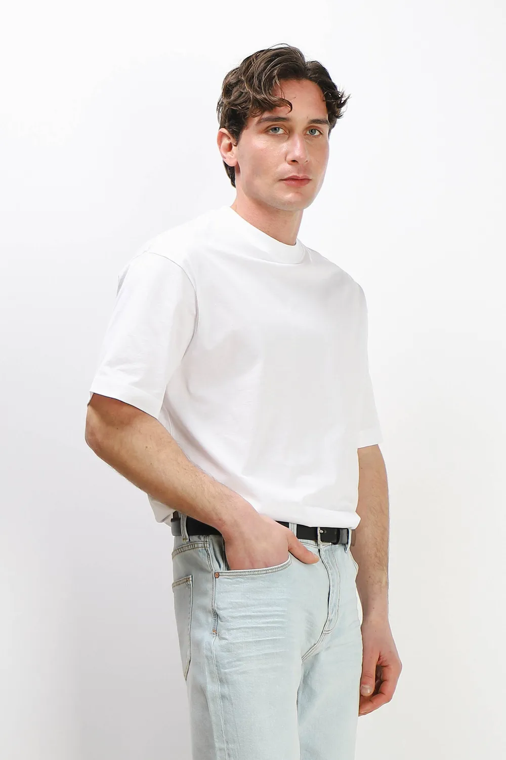 Sonny Bono Girocollo T-Shirt Cotone Mercerizzato Bianco