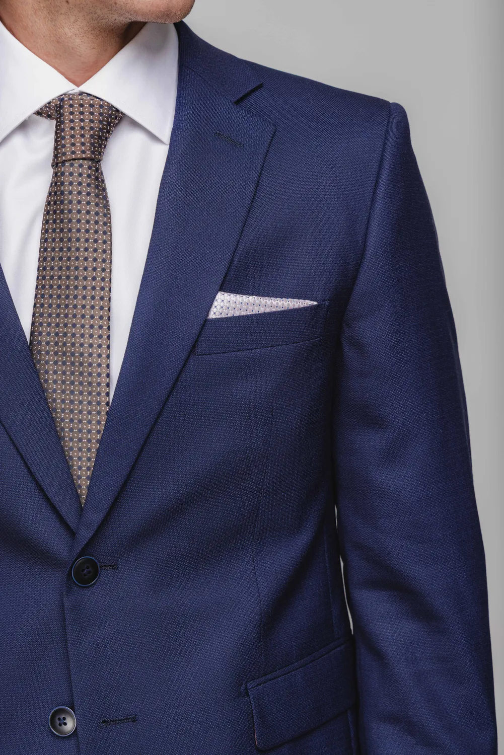 Alain Delon Slim Fit abito blu strutturato taglia 50