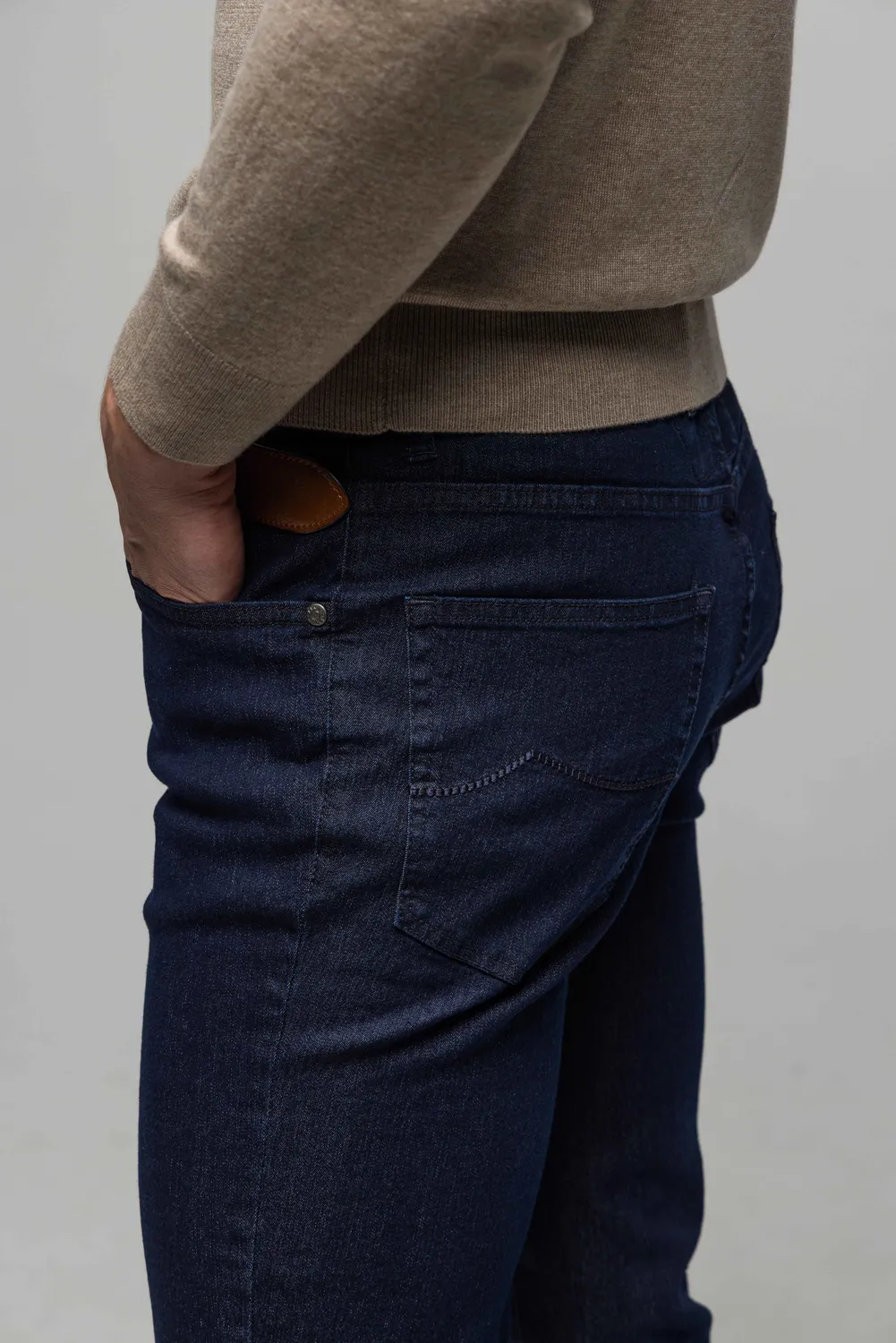 Alain Delon jeans blu classici cotone elasticizzato