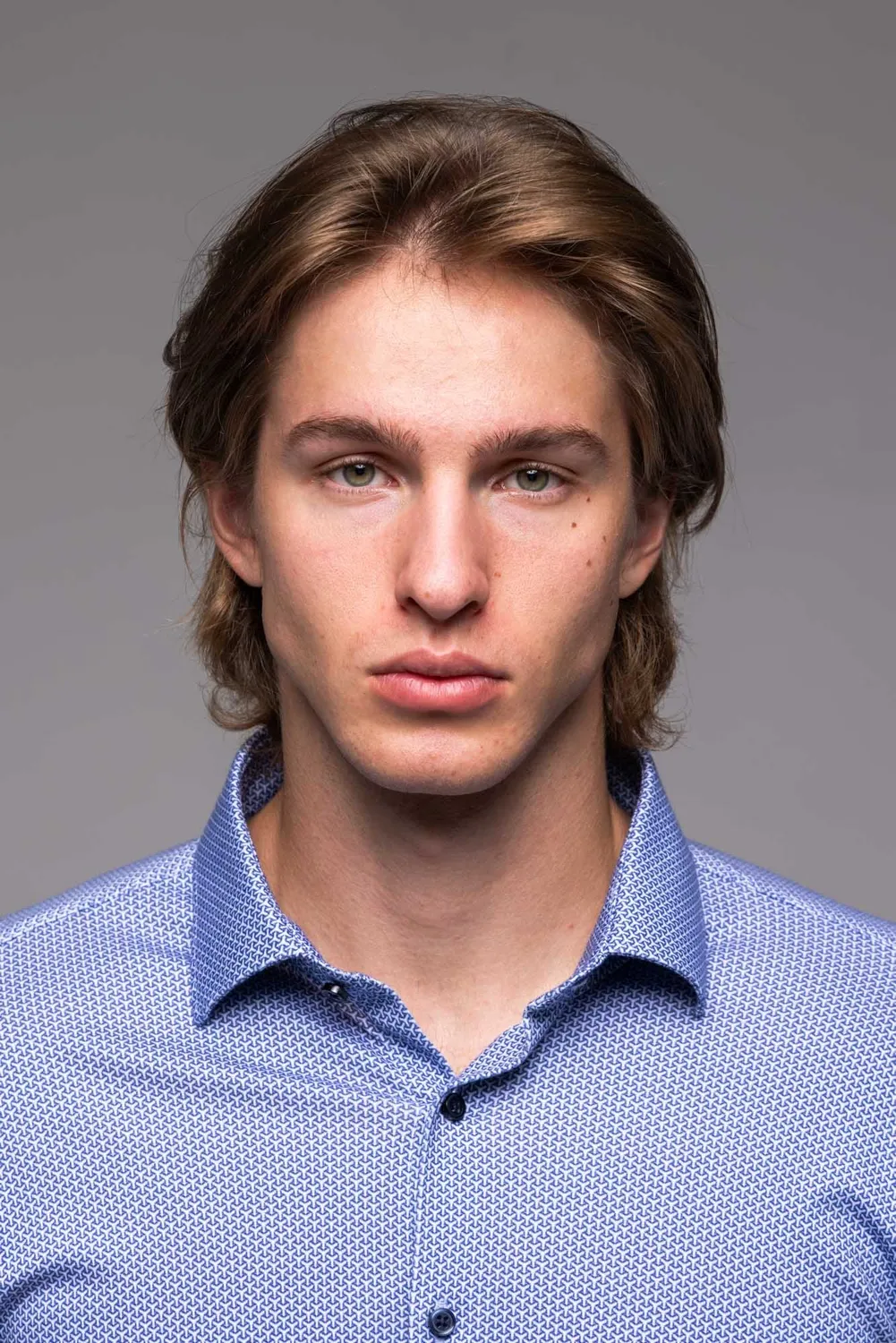 Alain Delon camicia stretch blu bianca extra slim jersey