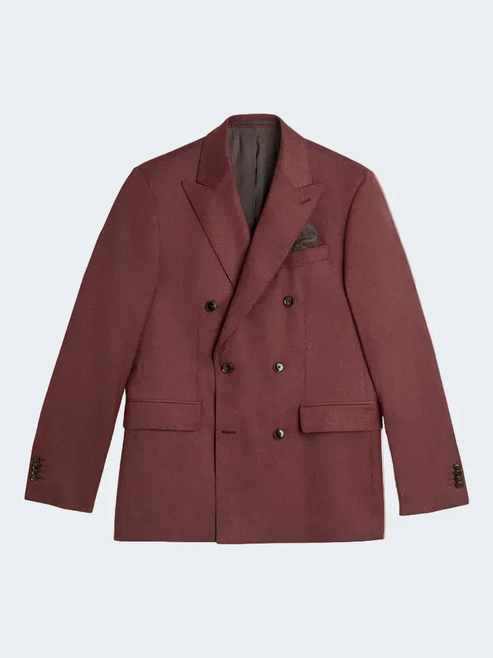 Sand Menswear Star DB blazer flanella rosso doppiopetto