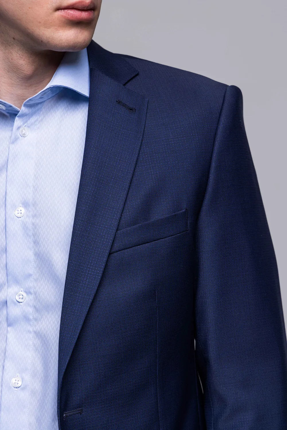 Alain Delon Abito Slim Fit Blu Micro-fantasia