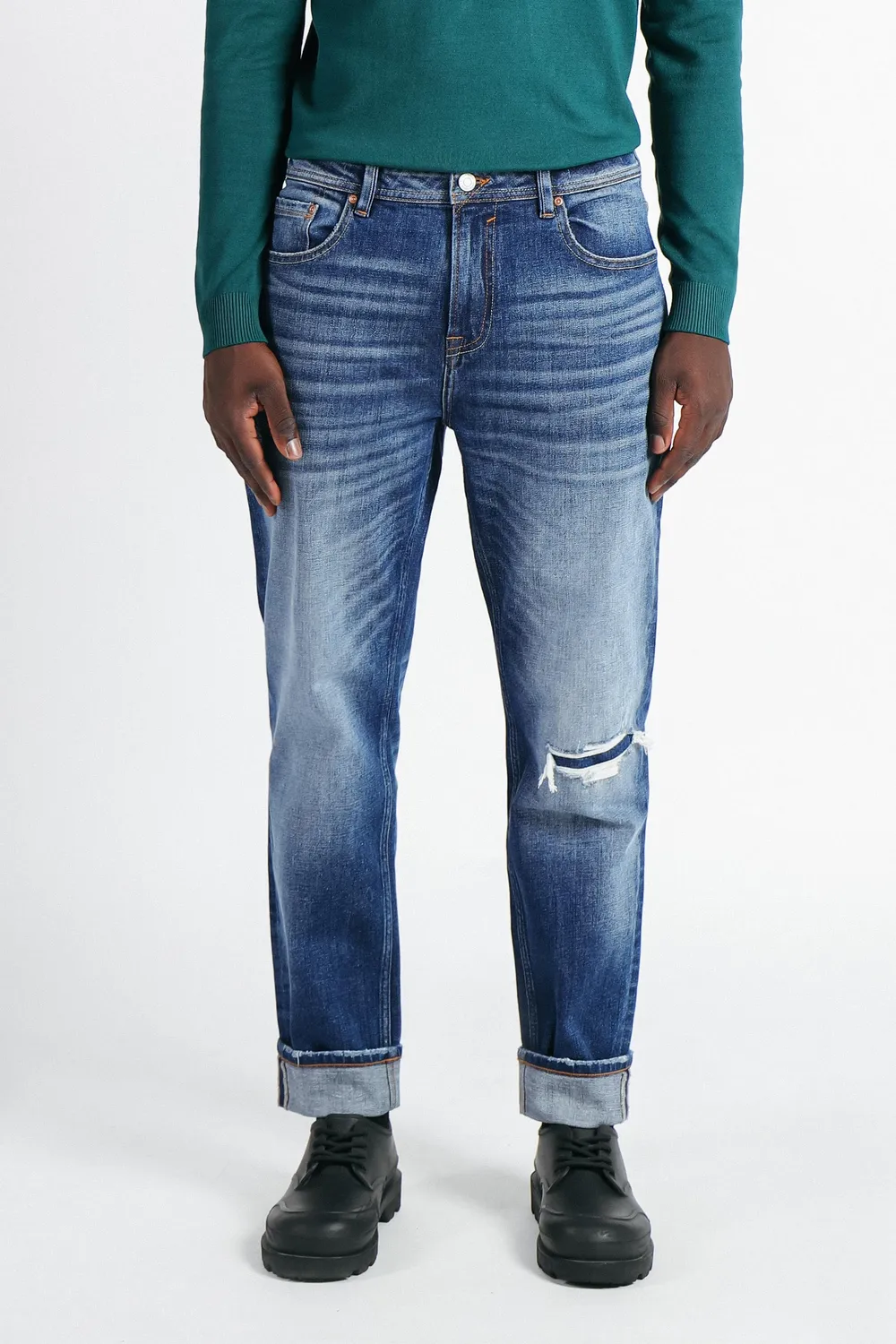 Sonny Bono Denim Loose Fit indaco gamba dritta