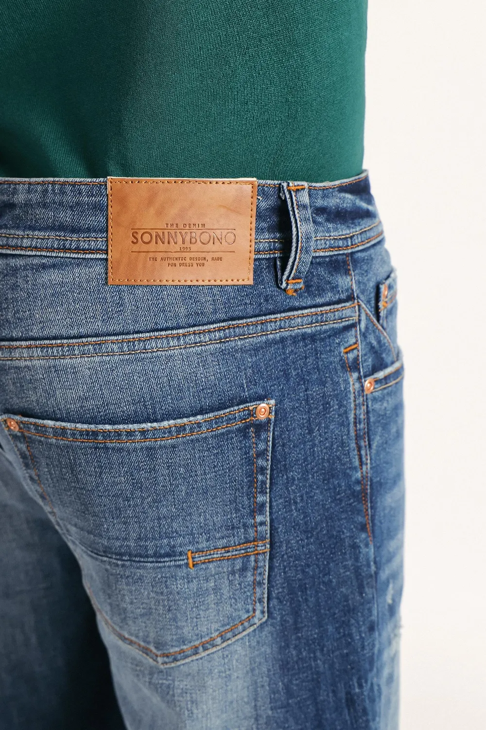 Sonny Bono Denim Loose Fit indaco gamba dritta