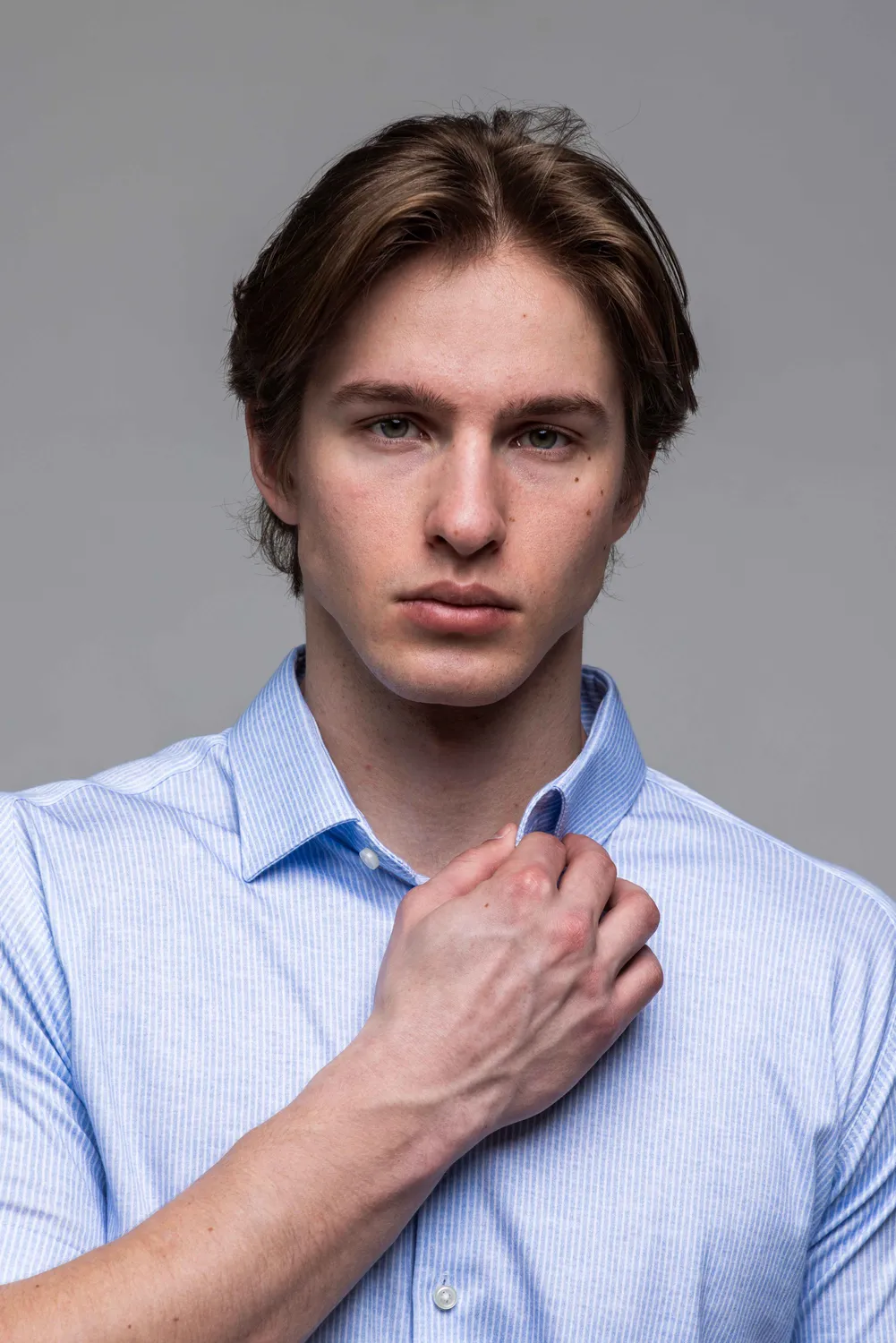 Alain Delon camicia righe manica corta Extra Slim Fit