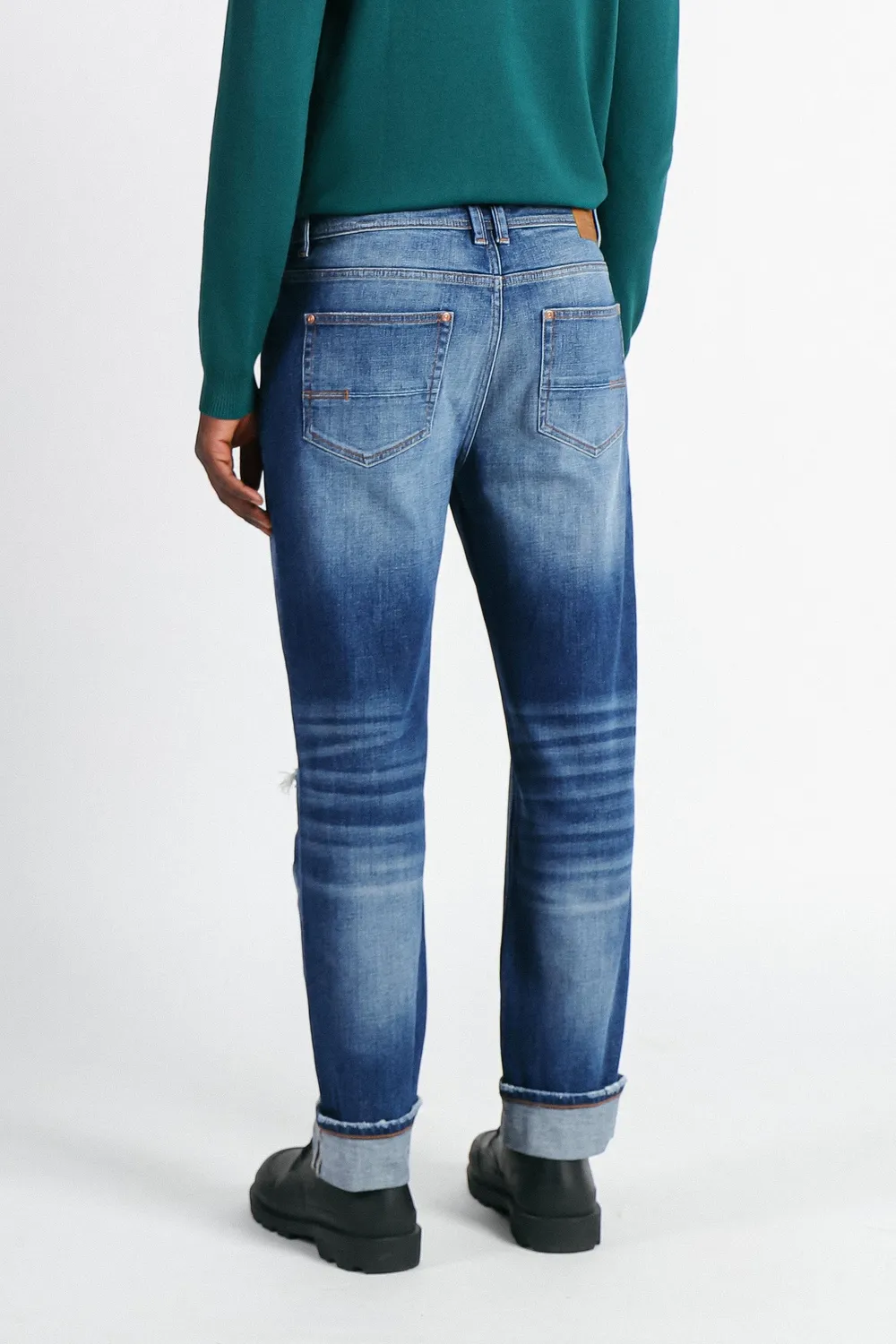 Sonny Bono Denim Loose Fit indaco gamba dritta