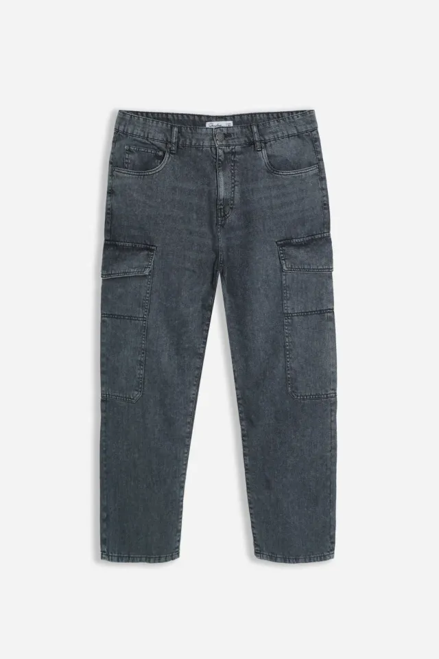 Sonny Bono Denim Cargo Baggy Grigio Tasche