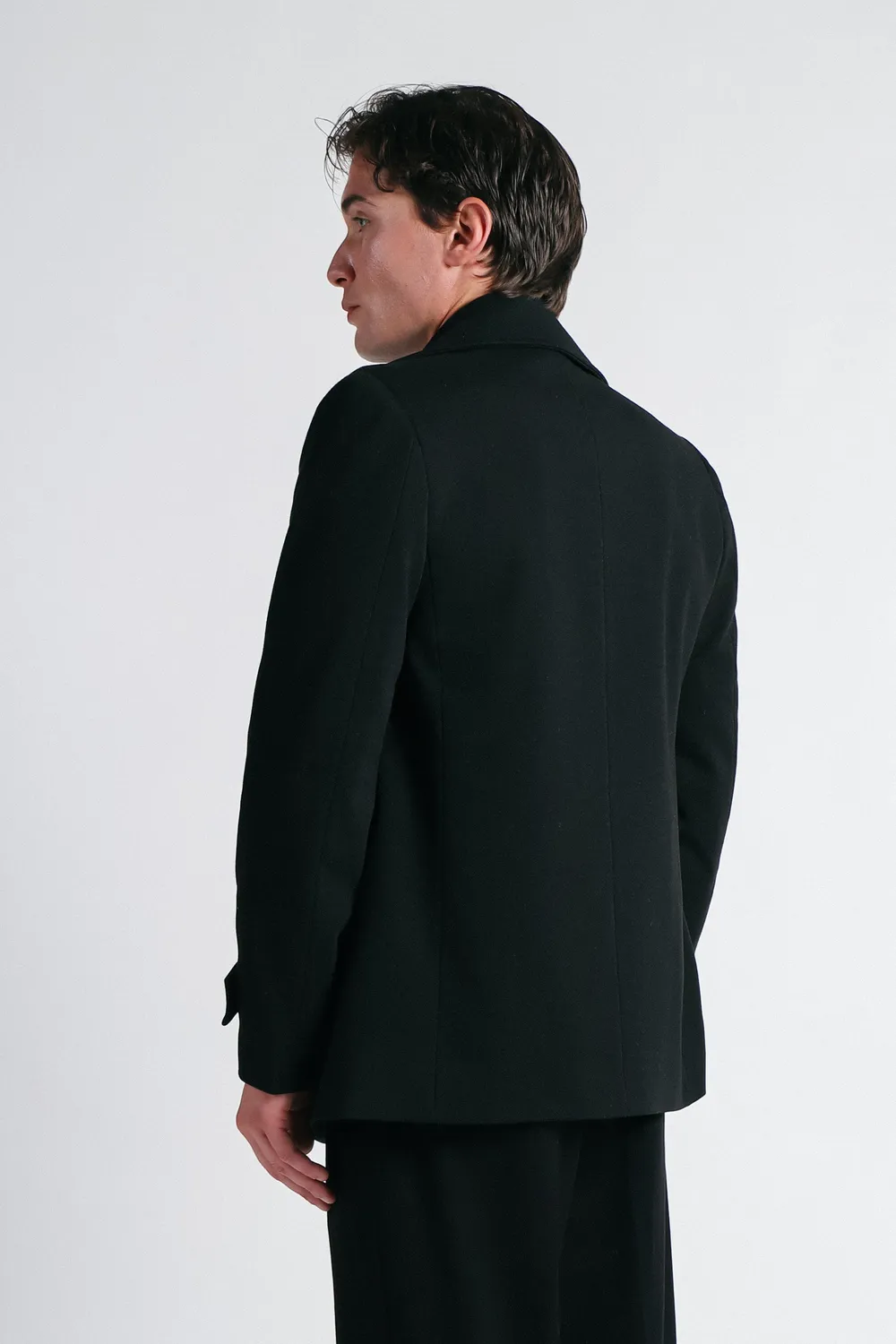 Sonny Bono Cappotto Doppio Petto Nero con Bottoni