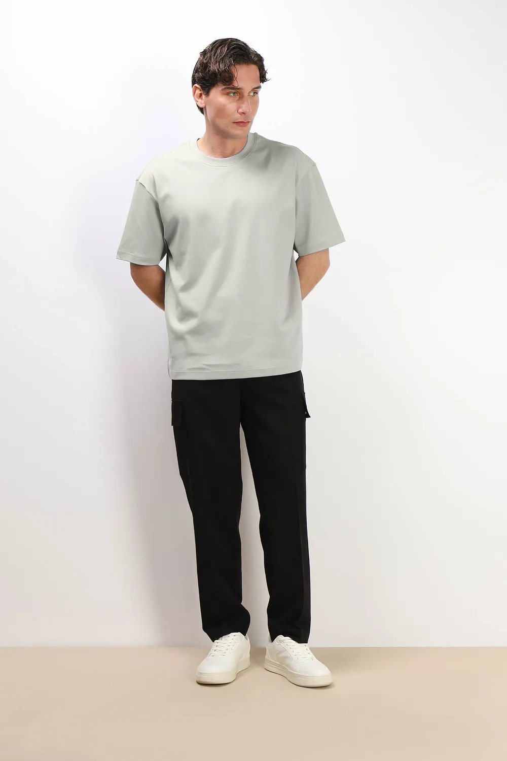 Sonny Bono T-Shirt Girocollo Over Fit Grigio
