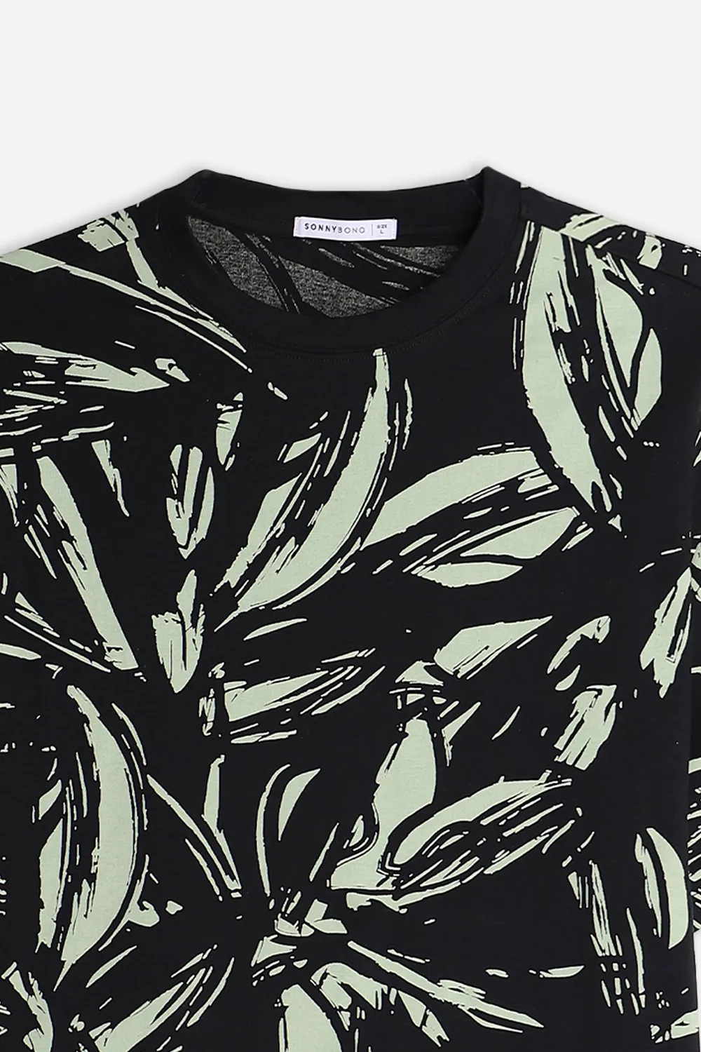 Sonny Bono Girocollo t-shirt salvia fantasia in cotone